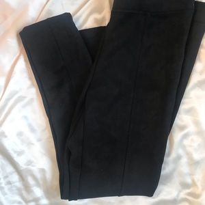 Suede black pants